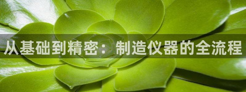 欧星娱乐电竞：从基础到精密：制造仪器的全流程
