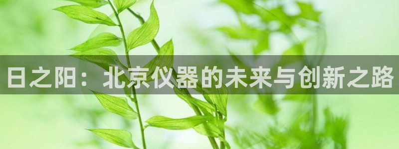 星欧娱乐现在叫什么：日之阳：北京仪器的未来与创新之路