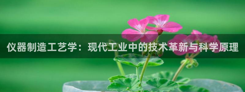 星欧娱乐开户：仪器制造工艺学：现代工业中的技术革新与科学原理